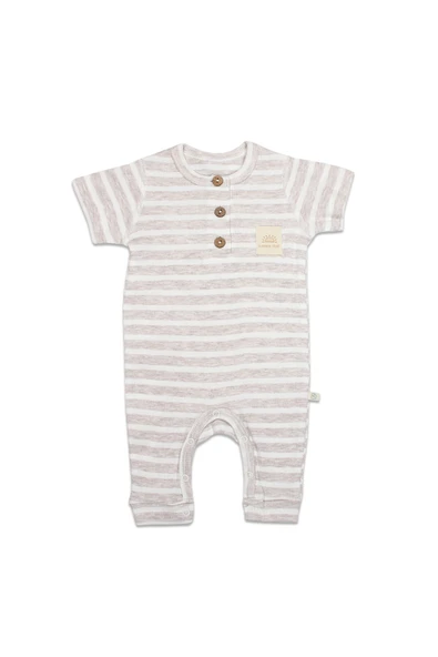 Bistyle Line Colors Yarım Kol Patiksiz Tulum 15126 Bej