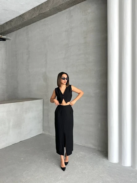 Çilek takım etek yelek - Resim 3