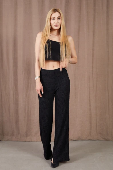 Kadın Bürümcük Kumaş Pantolon - Resim 4