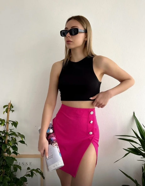 Üç taşlı mini etek - Resim 2