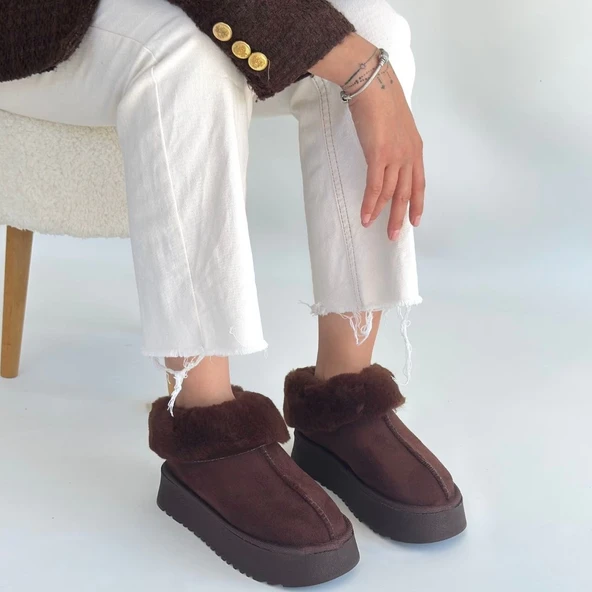 Edali Kahverengi Süet Bot - Resim 4