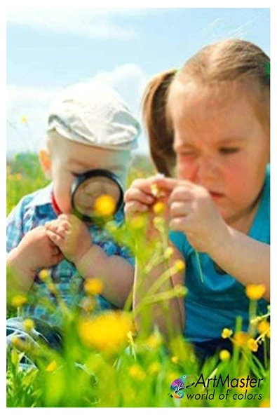 Plastik Çerçeveli Büyüteç 40 mm 1 Adet 5x Plastik Saplı Büyüteç Mercek Ofis Büro Okul 5 Kat Büyütme - 4