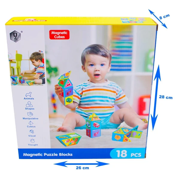 KZL Manyetik 18 Parça Zeka Küpü HD351A ürün görseli