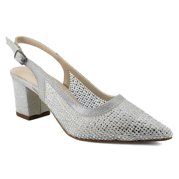 Beety 4030 25KA Kadın Abiye Ayakkabı Gümüş ürün görseli 1
