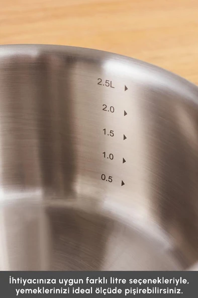 Power Steel 316+ 3Ply Discovery İndüksiyon Tabanlı 8 Parça Çelik Tencere Seti - 6