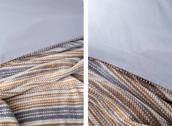 AP Çift Kişilik Lizbon Gri Yatak Örtülü Nevresimli Set - Resim 3