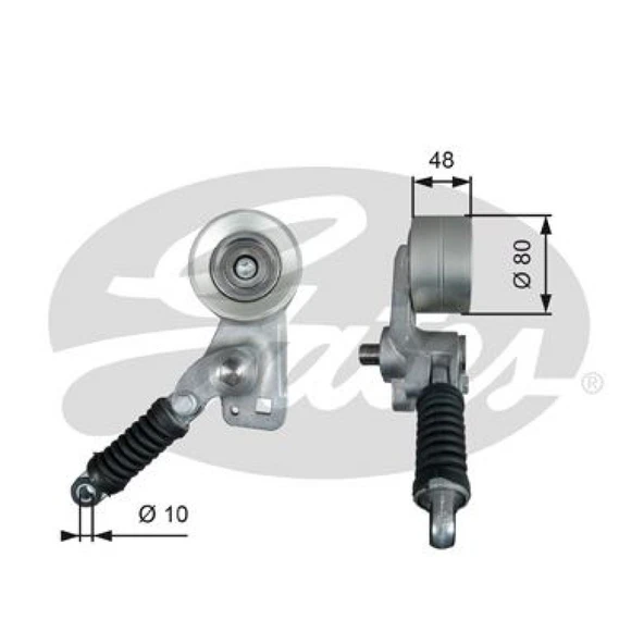 Mercedes Truck Kayıs Gergi Kasnagı Amortısorlu Mercedes Actros - Actros Mp2-3 1835-1840-1843-1844-1848 Om541-Om542 - Gates T38604 - Resim 1