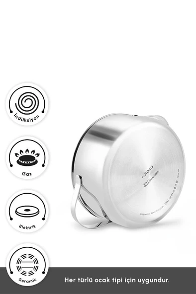 Power Steel 316+ 3Ply Discovery İndüksiyon Tabanlı 8 Parça Çelik Tencere Seti - 5