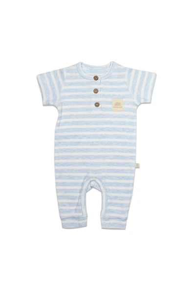 Bistyle Line Colors Yarım Kol Patiksiz Tulum 15126 Mavi