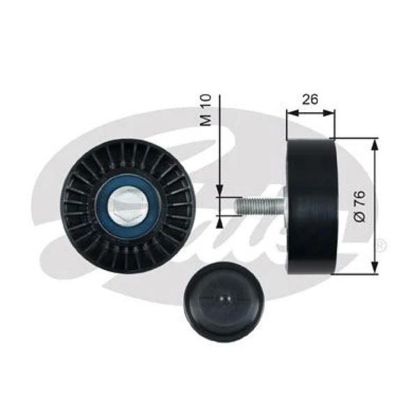 Vag Alternator Gergi Rulmanı Caddy III Golf VI Plus Jetta IV Polo Touran A1 A3 Fabıa Yeti 1,2 Tsi 10=> - Gates T36485 ürün görseli