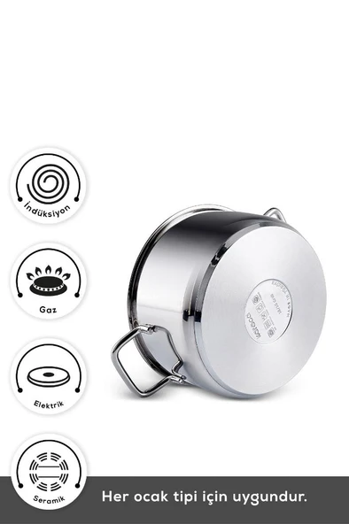 Burgaz 8 Parça Katlanabilir Kulplu ve Süzgeç Kapaklı Çelik Tencere Seti - Resim 3