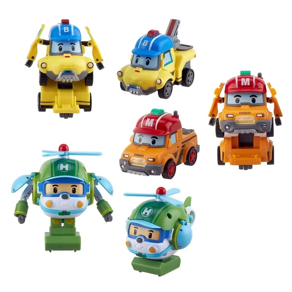 Robocar Poli Quick Transforming Mini Rescue Deluxe Araçlar 6'lı S - Resim 2