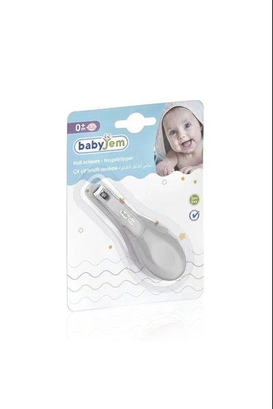 BabyJem Kolay Kavrama Bebek Tırnak Makası 576 Gri - Resim 4