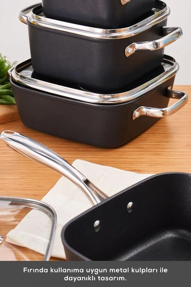 Biodiamond Quattro İndüksiyon Tabanlı 8 Parça Tencere Seti - 5