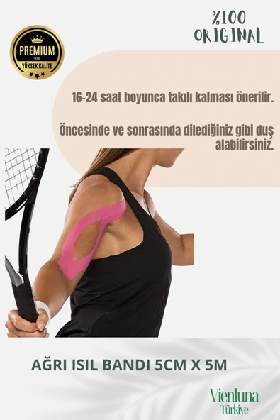 Birinci Sınıf Büyük Boy Rahatlatıcı Hızlı Etki Kas Gevşetici Esnek Eklem Omuz 5x5 Ağrı IsıI Bandı - Resim 3