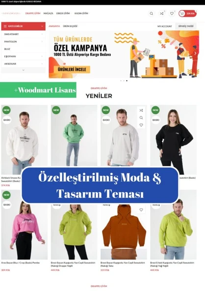 Moda – Tasarım E-Ticaret Sitesi Teması + PRO Lisans ürün görseli 1