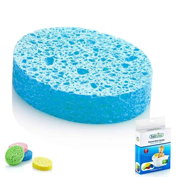 BabyJem Bebek Banyo Süngeri Selülozik 020 Mavi - Resim 3