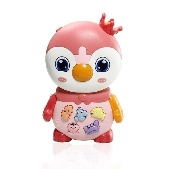 Penguen Eğitici Bebek Piyanosu - Pembe - Resim 2