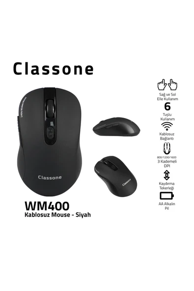 Classone BP-WTX103 Wtxpro Su Geçirmez Kumaş 15.6" Laptop Notebook Sırt Çantası + Kablosuz Mouse - Resim 7