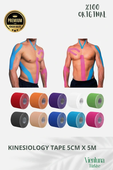High Quality Waterproof Breathable Athletic Elastic Muscle Pain Kinesiology Tape Blue - Resim 6