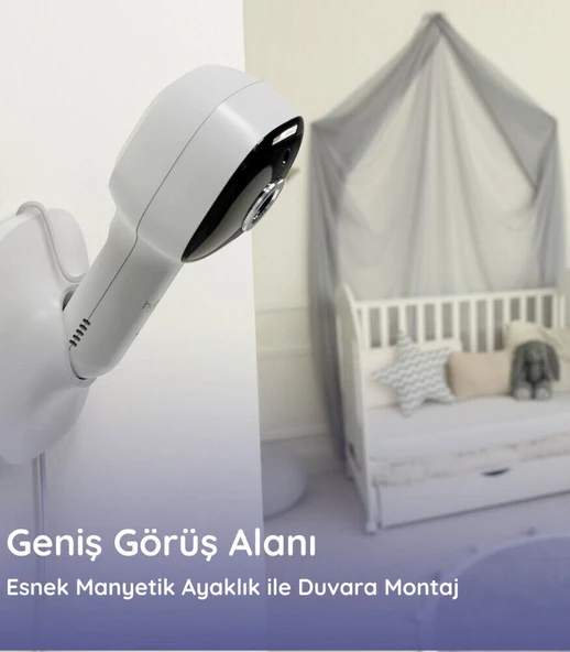 Motorola Hubble Nursery Pal Cloud Dijital Bebek Kamerası - Resim 4