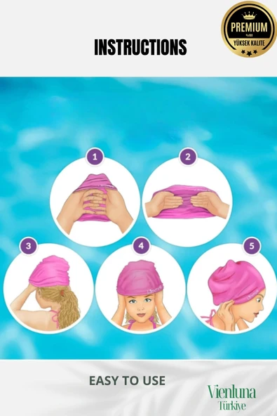 High-Quality Non-Slip Lightweight Waterproof Easy to Use Elastic Swim Cap - Resim 2