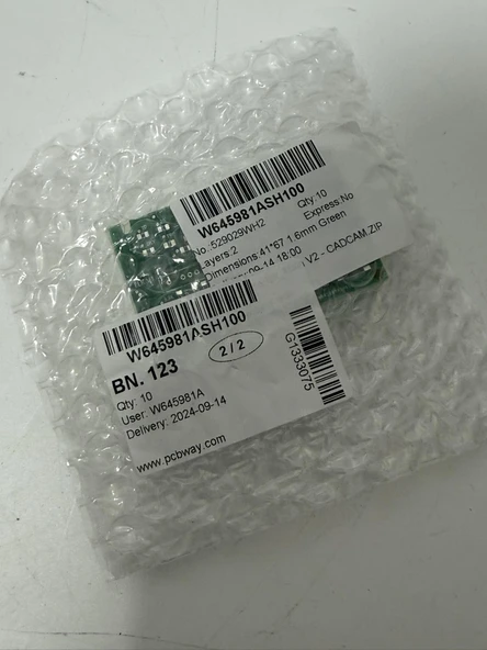 W645981ASH100 PCB Elektronik Devre Kartı 41x67mm 10 Adet - Resim 3