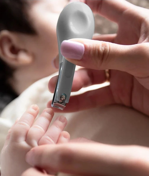 BabyJem Kolay Kavrama Bebek Tırnak Makası 576 Gri - Resim 3