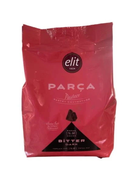 ELİT PASTACI BİTTER PARÇA ÇİKOLATA 1 KG (GLUTENSİZ) ürün görseli