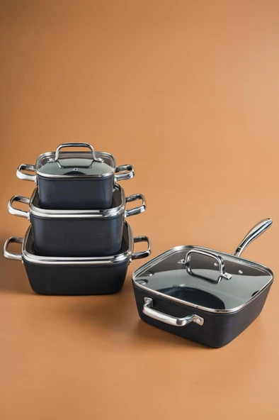 Biodiamond Quattro İndüksiyon Tabanlı 8 Parça Tencere Seti