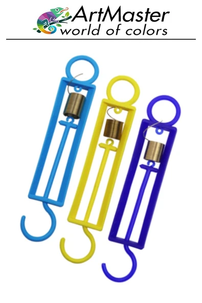 Dinamometre Renkli 1 Adet Deney Proje Yapım Seti Deney Malzemesi Okul Sınıf Deney Proje Tasarım İçin Dinomometre Modeli - Resim 5