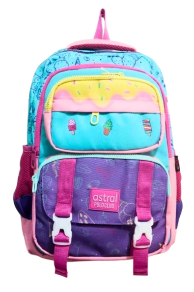 5 bölümlü full astarlı ilkokul çantası+ termoslu beslenme + kalemlik 3 lü set dondurma - Resim 3