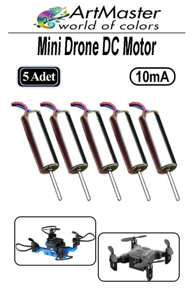 Mini Drone Motoru 5 Adet Çekirdeksiz Yüksek Hızlı Güçlü Deney Dc Dron Motoru Uçak Mini Drone Motoru Okul Helikopter ürün görseli