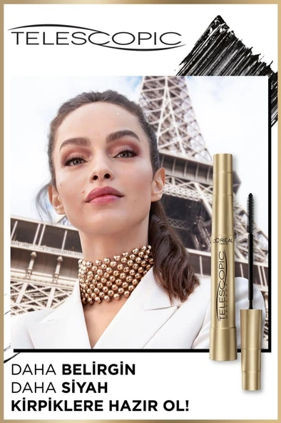 L'Oreal Paris Telescopic Gold Maskara - Siyah - Resim 3