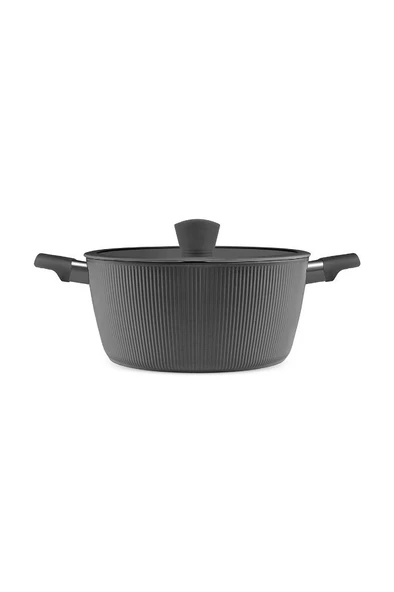 x Refika Swiss Crystal Purelıne İndüksiyon Tabanlı Servis Gereçli 12 Parça Tencere Seti Gri - Resim 2