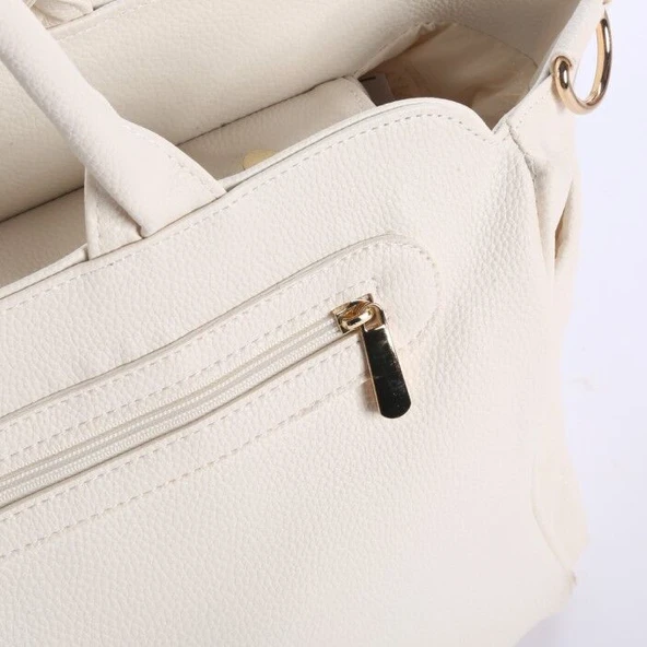 M&Y Juno Deri Anne Bebek Bakım Çantası 7281 Krem - Resim 4