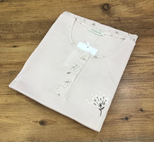 Pijadore Kadın Viskon Uzun Kollu Pijama Takımı 1916 - Resim 4