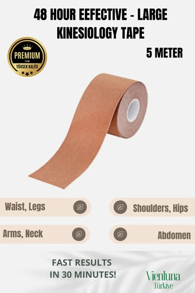 High Quality Waterproof Breathable Athletic Elastic Muscle Pain Kinesiology Tape ürün görseli 1