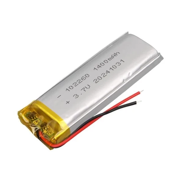 PowerMaster 102260 3.7V 1400mAh Lityum Polimer (Li-po) Batarya Ciklet Pil - Resim 2