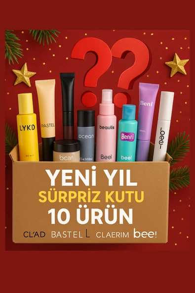 Yeni Yıl Sürpriz Güzellik Kutusu – 10'lu Kozmetik Hediye Seti (Sürpriz İçerik) ürün görseli