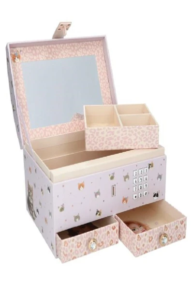 Kız Çocuk Mücevher Kutusu - Kilitli - Resim 5