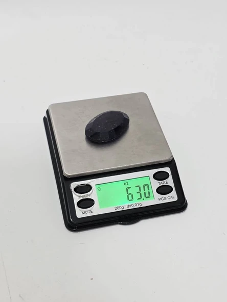 Kabaşon Kesim Doğal Mavi Safir Taşı 63 Karat - Resim 5