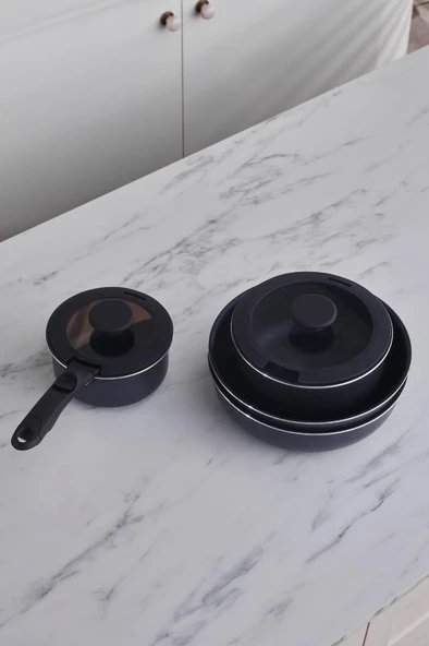 Biodiamond Smart Clip İndüksiyon Tabanlı 9 Parça Tencere Seti - 4