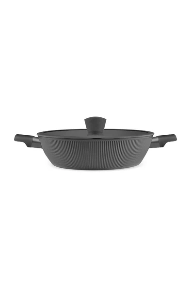 x Refika Swiss Crystal Purelıne İndüksiyon Tabanlı Servis Gereçli 12 Parça Tencere Seti Gri - Resim 3