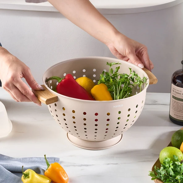 Karaca Ekin Bambu Saplı Süzgeç - Resim 2