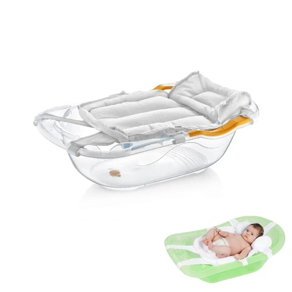 BabyJem Köpüklü Bebek Banyo Küvet Filesi 164 Beyaz - Resim 3