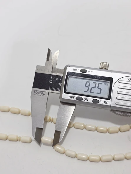 Kesme Fildişi Tesbih 9,11 Gram - Koleksiyonluk Fil Dişi Tespih - Resim 7