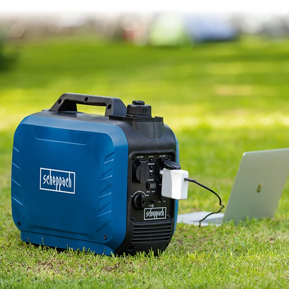Scheppach SG2500İ İnvertörlü Portatif Benzinli Monofaze Mini Jeneratör 2 kW - 5906226901 - 3