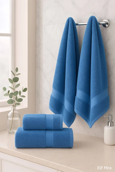 4’lü Banyo Havlusu Seti %100 Pamuklu 70x140 cm Pleasure - 12