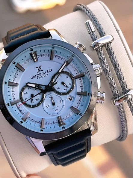 Daniel Klein Deri Kordon İç Kadran Fonksiyonları Aktif 3 Atm Suya Dayanıklı Erkek Kol Saati E14006-3 ürün görseli